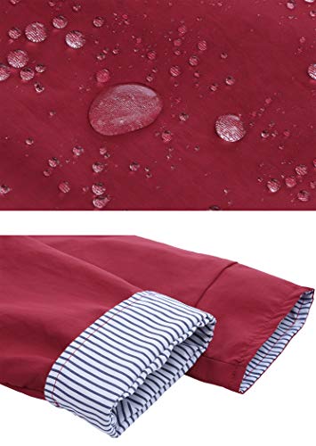 FISOUL Windbreaker Raincoats Waterproof Lightweight Rain Jacket Outdoor Hooded Women's Trench Coats S-XXL