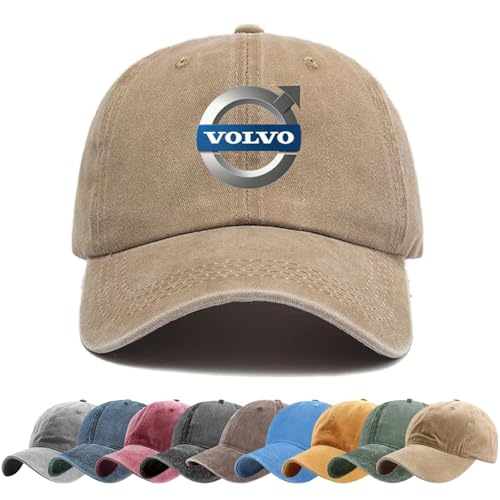 YOUYIFFF Gorra de Béisbol con Logo de Coche para Volvo V60 Plug-In Hybrid 2025, Ajustable de Algodón para Hombres y Mujeres,H
