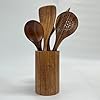 Zolarith Acacia Wood Kitchen Utensils Set – 6 Piece Wooden Spoons & Spatulas, Heat-Resistant, Eco-Friendly, Safe for Nonstick Cookware #1