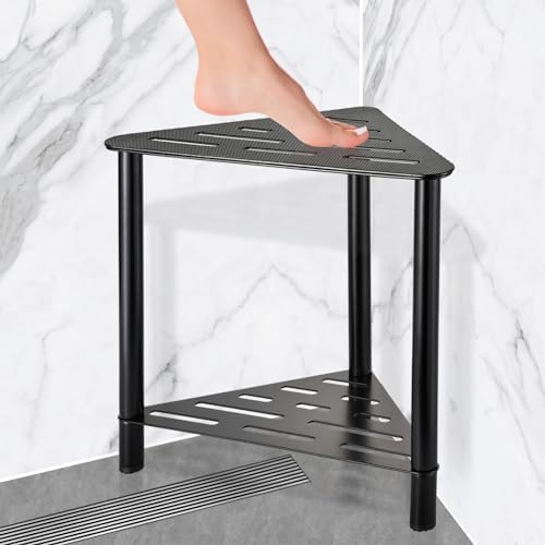 IBosins Corner Shower Stool Shower Foot Rest for Shaving Legs Small Shower Bench for