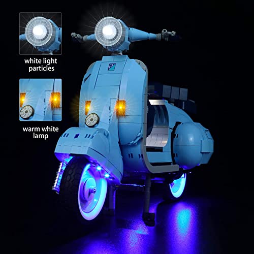 BrickBling LED Light Kit Compatible with Lego Vespa 125 10298 Toy Set, Creative Lights Compatible with Lego 10298, Cool for Display-Classic Version (No Model)