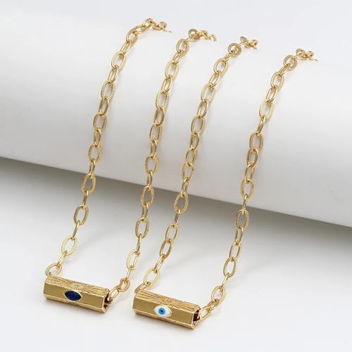 Bijoux collier evil eye rainbow de qualité supérieure pour look élégant