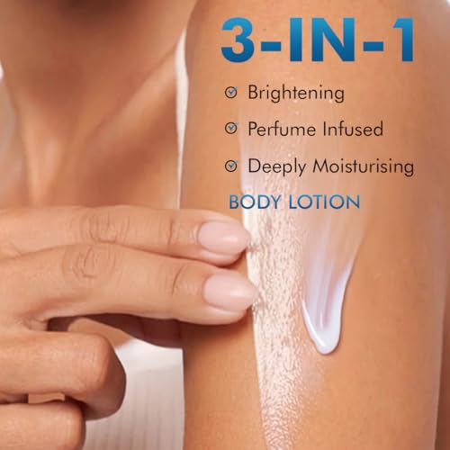Image of mCaffeine By The Blues Perfume Body Lotion 200ml | 5% Niacinamide & Glutathione for Brightening & Detan | Aquatic-Woody Fragrance | 72H Moisturization| Daily Use Summer Cream Bodylotion for Men & Women