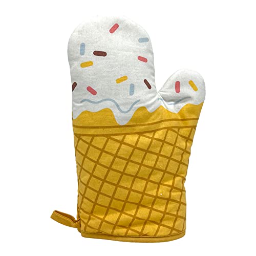 Ice Cream Cone Oven Mitt Funny Sweet Frozen Dessert Novelty Kitchen Utensils Funny Graphic Kitchenwear Funny Food Novelty Cookware Multi - Oven Mitt