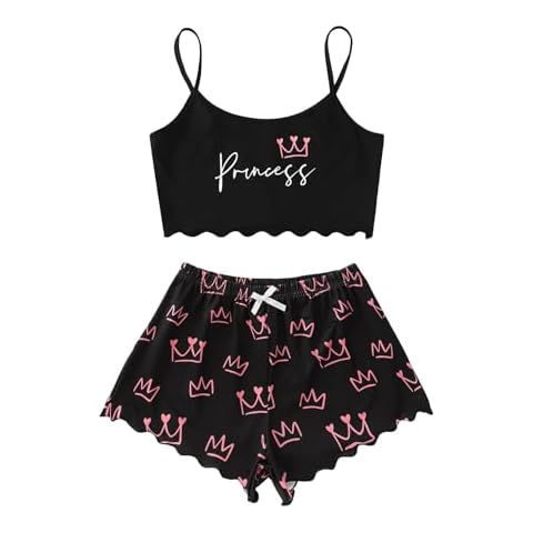 GORGLITTER Women's Graphic Print Pyjama Set Cover