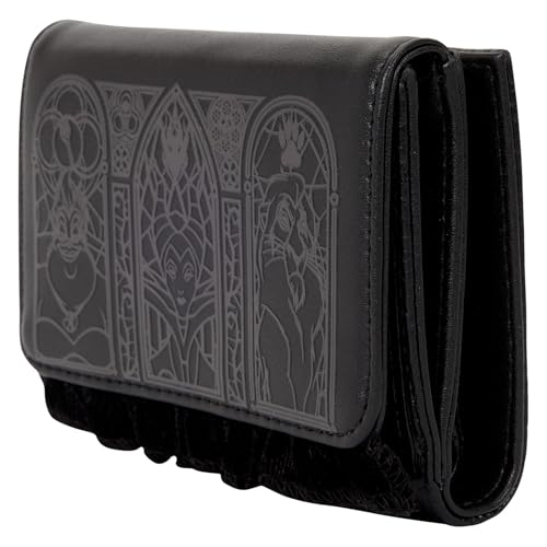Image of Loungefly Disney Villains Tri-Fold Wallet