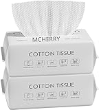 MCHERRY® Toallita facial de algodón desechable, toallitas limpiadoras de maquillaje, toalla suave de algodón, uso...