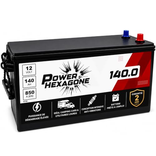 Batterie 12V 140Ah A - Démarrage 850A - Poids Lourd Sans Entretien - Format A pour Camion, Engin, Tracteur - Remplacement Batterie Origine constructeur -...