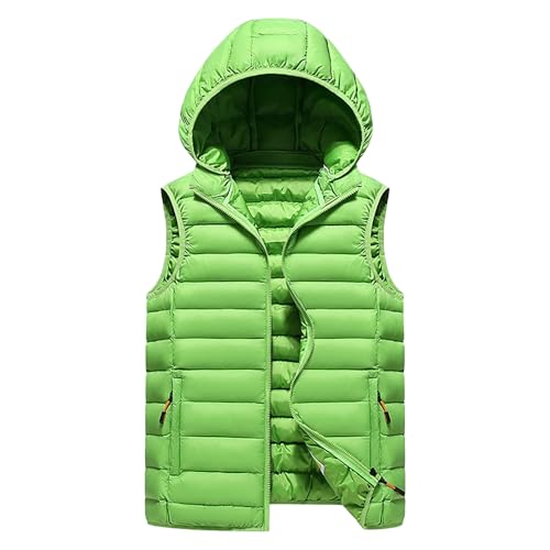 DGHM-JLMY Men's Sleeveless Lightweight Quilted Puffer Down Winter Hooded Down Cotton Vest Casual Vest Loose Coat With Hood