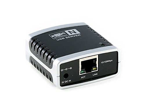 Monoprice Networking USB 2.0 Print Server, Share 4 USB Devices (105344)