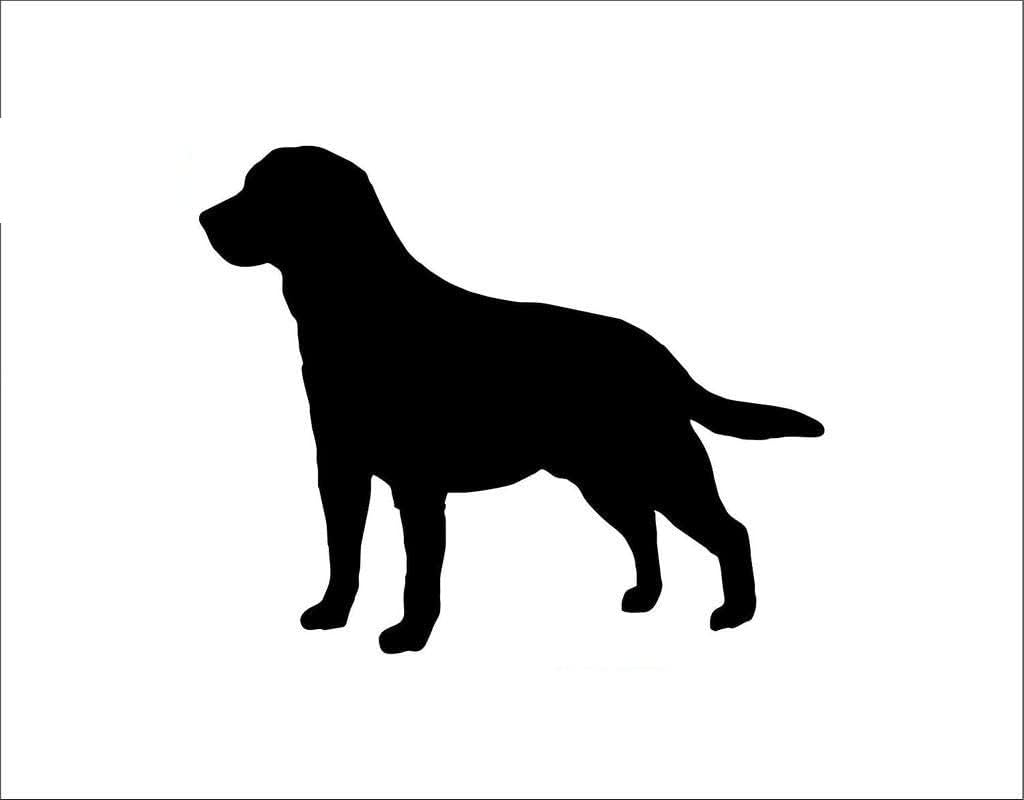 Roonir® car Sticker Labrador Retriever Dog Styling Car Sticker Exterior Door Sides Rear Vehicle Body Vinyl-Black Decal (15x12cm)