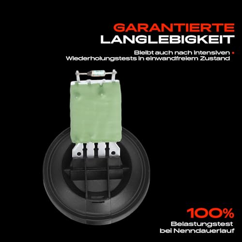 Frankberg Widerstand Gebläsemotor Gebläseregler für A1 A2 Cordoba Ibiza Fabia Roomster Fox Polo 1999-2018 6Q0959263A