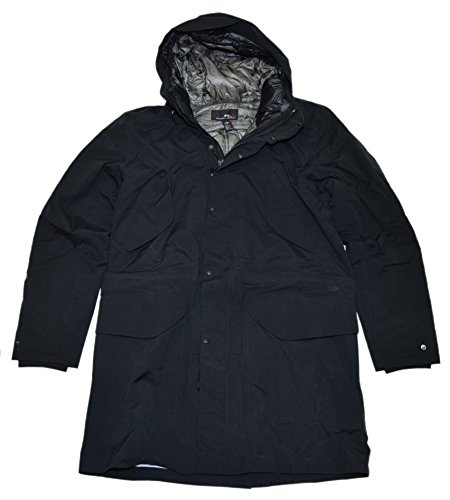 Image of POLO RALPH LAUREN RLX Mens Hooded Black Trench Coat Jacket Nylon $1495 Large