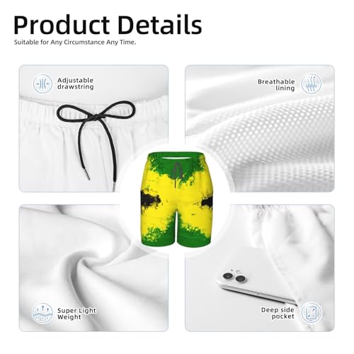 American Flag Camouflage Scratched Teen Boys Swim Trunks Quick Dry Shorts Summer Beach Shorts for Big Boys4