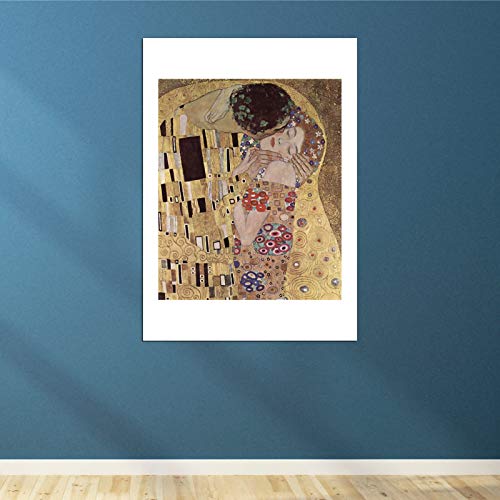 Affiche Gustav Klimt Le Baiser format Medium pour chambre parentale