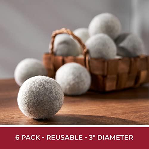 Mellanni Organic Cotton Flannel Full Size Gray Bed Set + Wool Balls For Dryer Bundle&Save - Bundle Includes: 4 Pcs Full, Gray Bed Sheet Set And 6 Pcs Gray Wool Balls For Dryer #TOP2