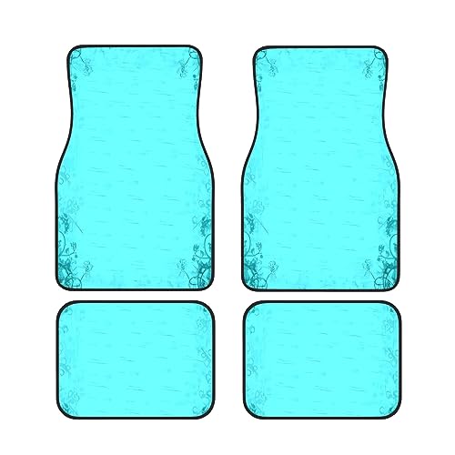 Tapis de sol de voiture bleu sarcelle universels pour trajets quotidiens