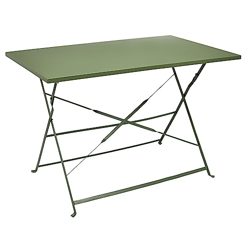 Table gain de place Palerme kaki 110x70 cm pliante pour studio