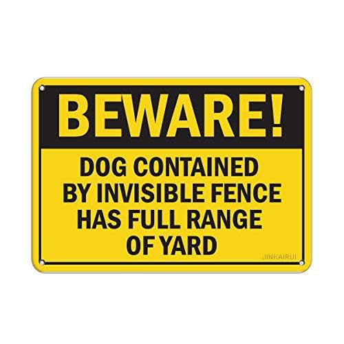 Jinkairui Warnschild Unsichtbarer Zaun Hund 09876