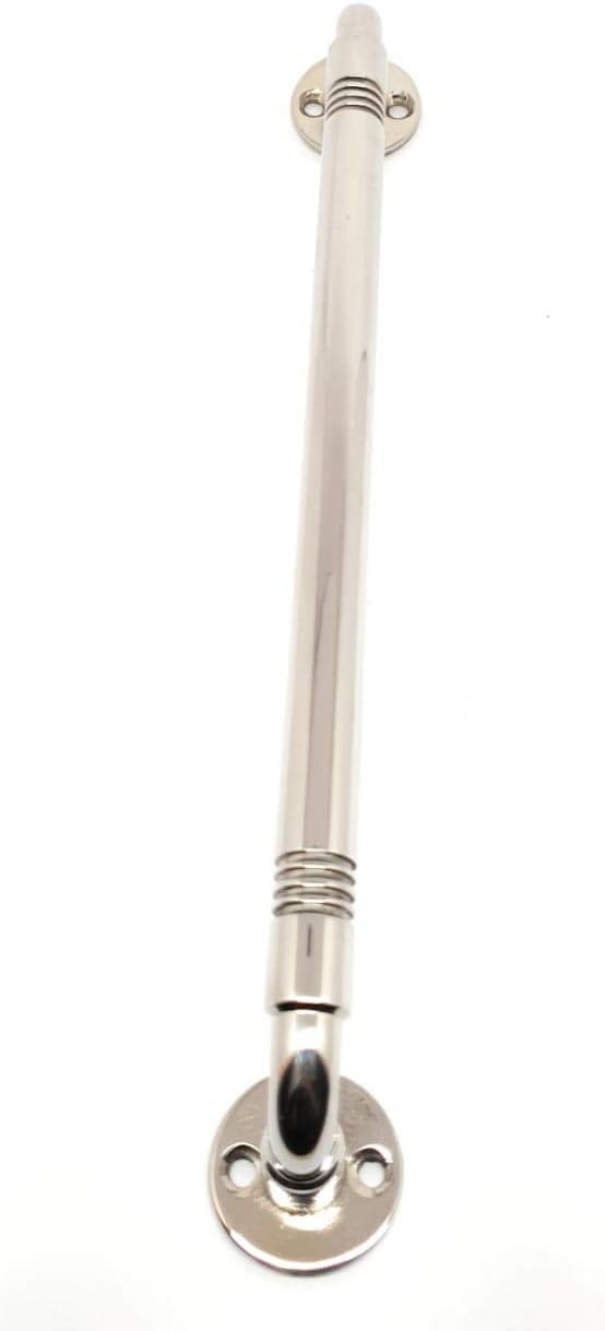 Ssiskcon 6" Barn Door Handles Stainless Steel Sliding Pull Handle Heavy Duty Solid 14mm x 6 inch Mirror polished 32(629) Bar Handle for Gates Garages Sheds Furniture doors - pack of 2