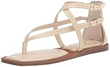 Vince Camuto Women's Brenndie Buckle Sandal Flat, Warm Vanilla, 8.5
