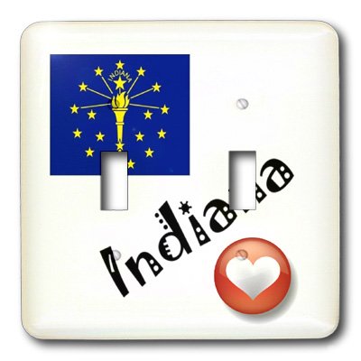 Interruptor doble I Love Indiana 3dRose lsp_7182_2 placa de luz 3