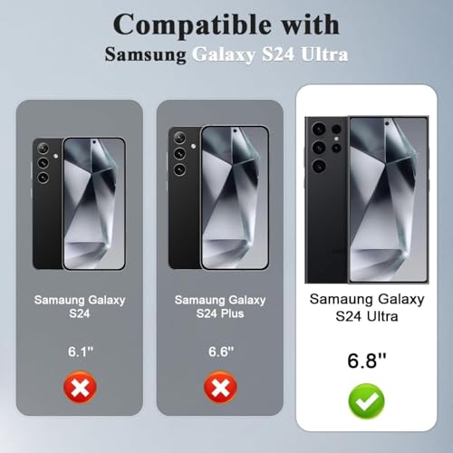 Image of Casecandy - (Pack 2 Screen Protector for Samsung S24 Ultra | Transparent Screen Guard For Galaxy S24 Ultra Fingerprint Support /S PEN Compatible /HD