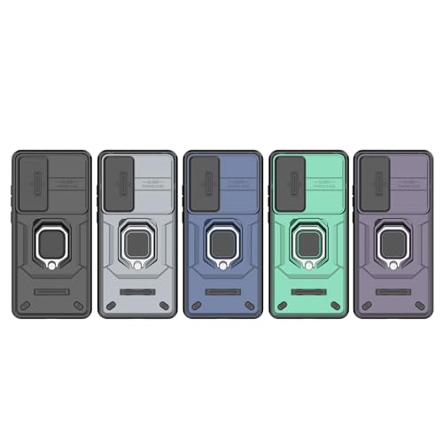 Image of TPU+PC Camshield Pro Case With Slide Camera Protection And Ring Stand Bumper Back Case Cover For OnePlus Nord CE4 (Black)