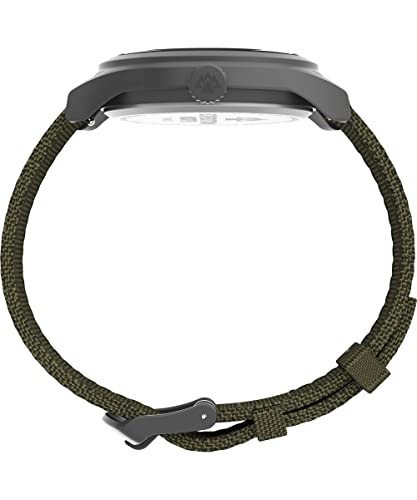 Image of TIMEX Fabric Men's Expedition North Sierra Solar 41Mm Digital Watch - Green Strap Green Dial Gunmetal Case, Green, One Size, 41 Mm Expedition North Sierra Solar