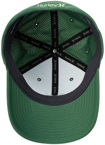 Image of Hurley Men's Caps - H2O Dri Fit Cutback Curved Bill Baseball Hats for Men (S-XL), Size Large-X-Large, Treeline