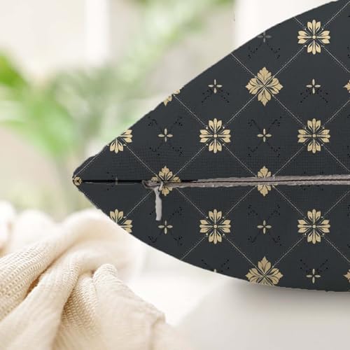 Housses de coussin avec fermeture éclair invisible géométriques pour lin - 5
