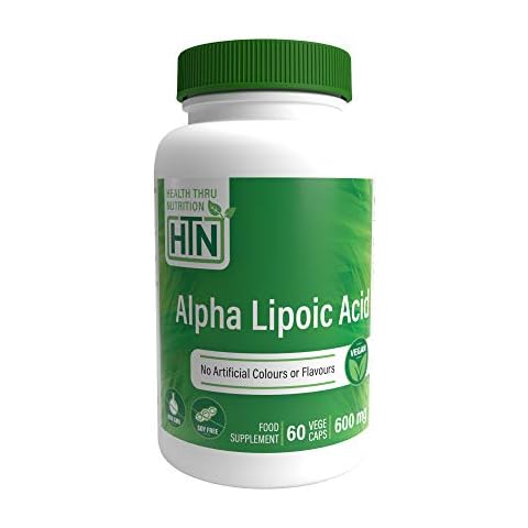 Alpha Lipoic Acid 600mg 60 Vegecaps - Vegan, Non-GMO, Gluten Free, Hypoallergenic and Free from Common excipients Such as Magnesium Stearate and Silica, by Health Thru Nutrition Cover
