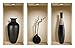 Produktbild Die entfernbaren Nisha Art Magic 3D-Vinyl-Wandabziehbilder zum Selbermachen, 3er-Set, Schwarze Vasen