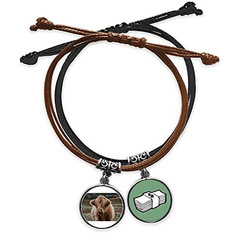 Pulsera de búfalo cadena de mano de cuero animales salvajes 1