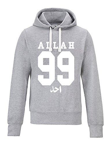 99 Names of Allah Hoodie noir en taille L sweat à capuche spirituel haut de gamme minimaliste