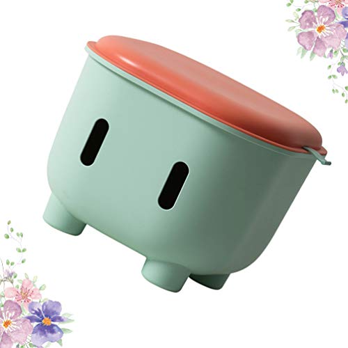 Banquinho de brinquedo Otomano da Hemoton para sala de jogos, caixa de brinquedo que economiza espaç