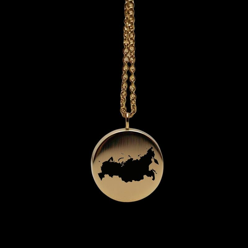 Pendentif carte URSS argent sterling breloque Terre cadeau LKBEADS