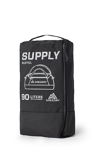 Gregory Supply 90L Adventure Travel/Gear Organization Duffel Bag, Tuckable Backpack Straps, Packable, Water-Repellent, Obsidian Black4
