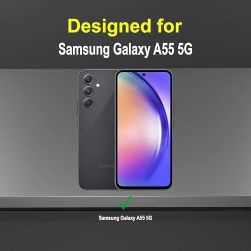 Image of NDCOM for Samsung A55 Back Cover, A55 Samsung Mobile 5G Back Cover, Samsung A55 5G Back Cover Ring Holder Case