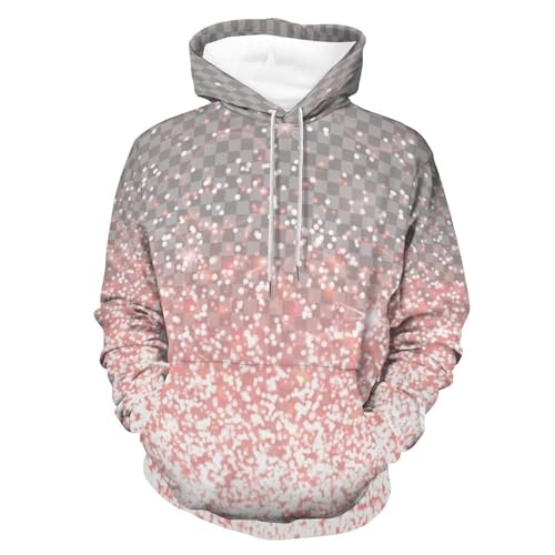 Hoody rose brillant pull unisexe | Sweat à capuche manche longue homme femme S