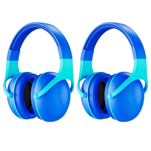 ProCase 2 Pack Noise Cancelling Headphones for Kids, Kids Ear Protection for Monster Jam Truck, Hearing Protection Noise Reduction Earmuffs for Sensory Autism Toddler Children -Indigo 2pack-