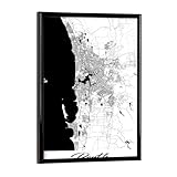 artboxONE Poster mit schwarzem Rahmen 18x13 cm Schwarzwei 