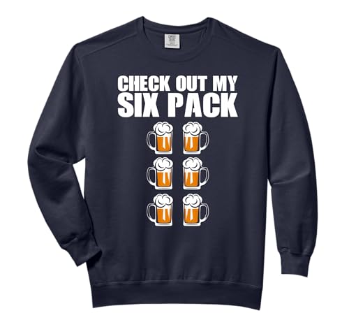 Check Out My 6-Pack Funny Love Beer Abs Comfort Colors Adult Sweatshirt
