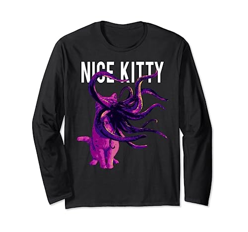 Marvel Captain Marvel Goose Nice Kitty Tentacle Neon Long Sleeve T-Shirt