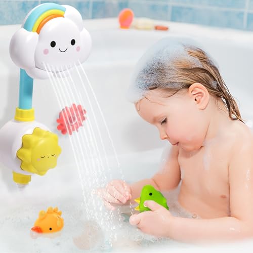 Juegos de pesca flotantes Cute Stone con ducha automática para bañera 2