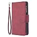 Produktbild A20e Handytasche für Samsung Galaxy A20e Hülle Case Reißverschluss Handyhülle Cover Leder Tasche Flipcase Schutzhülle Silikon Skin Ständer Klapphülle Schale Bumper Magnetverschluss Fächer rot