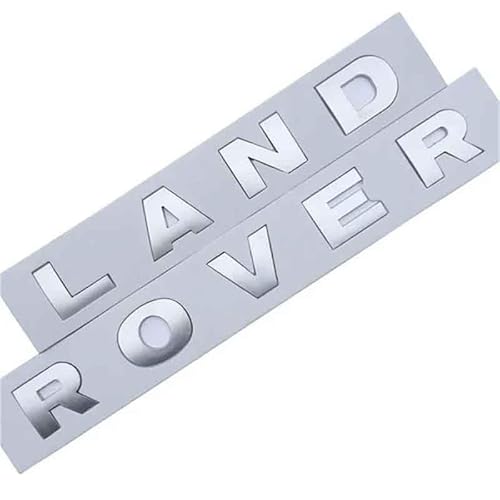 NIRBO Emblema de la Cubierta del capó del capó del Coche de la Letra 3D, Letras Autoadhesivas del Coche Cabeza Delantera cromada, para Land Rover Range Rover Velar Sport Discovery 2 3 4 Defender