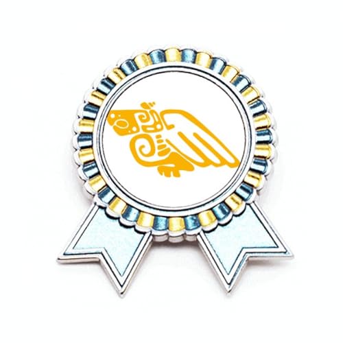 Broche totem aigle mexicain en métal taille M insigne médaille de style vintage