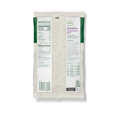 Amazon Grocery, Jasmine Long Grain Rice, 2 Lb (Pack of 3)