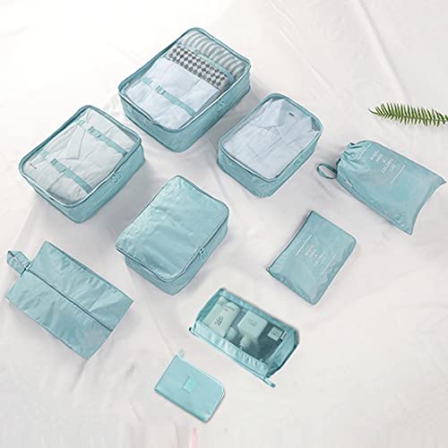 mewmewcat Sacos de armazenamento 9 peças conjunto organizador de viagem mala conjunto de embalagem e